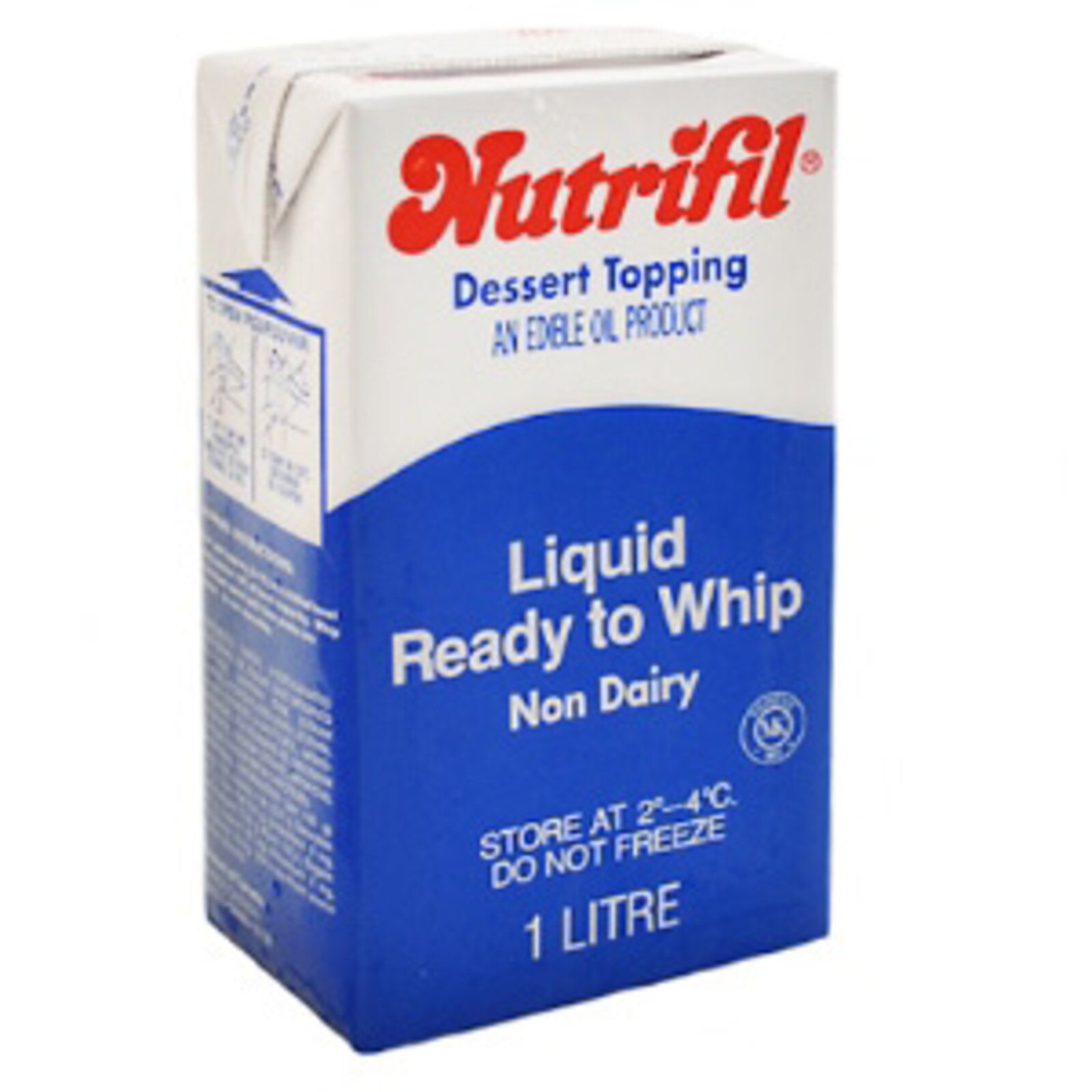 Nutrifil Toppit 1 litre Non Dairy Whip Cream McCall's