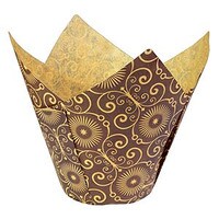 BAKING CUP TULIP MARIPOSA BROWN NATURAL STANDARD STD