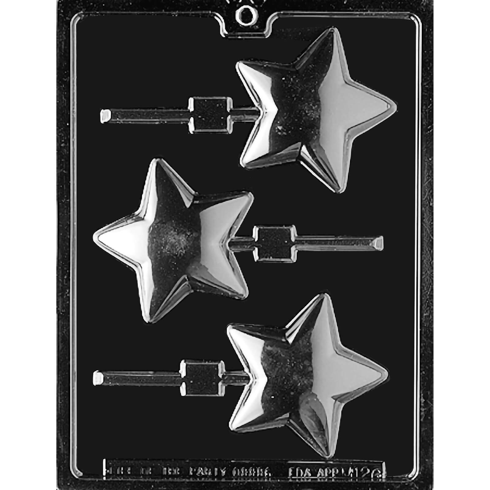 MOLD - ROUNDED STAR LOLLY 3 1/2" (3)