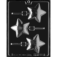 MOLD - ROUNDED STAR LOLLY 3 1/2" (3)