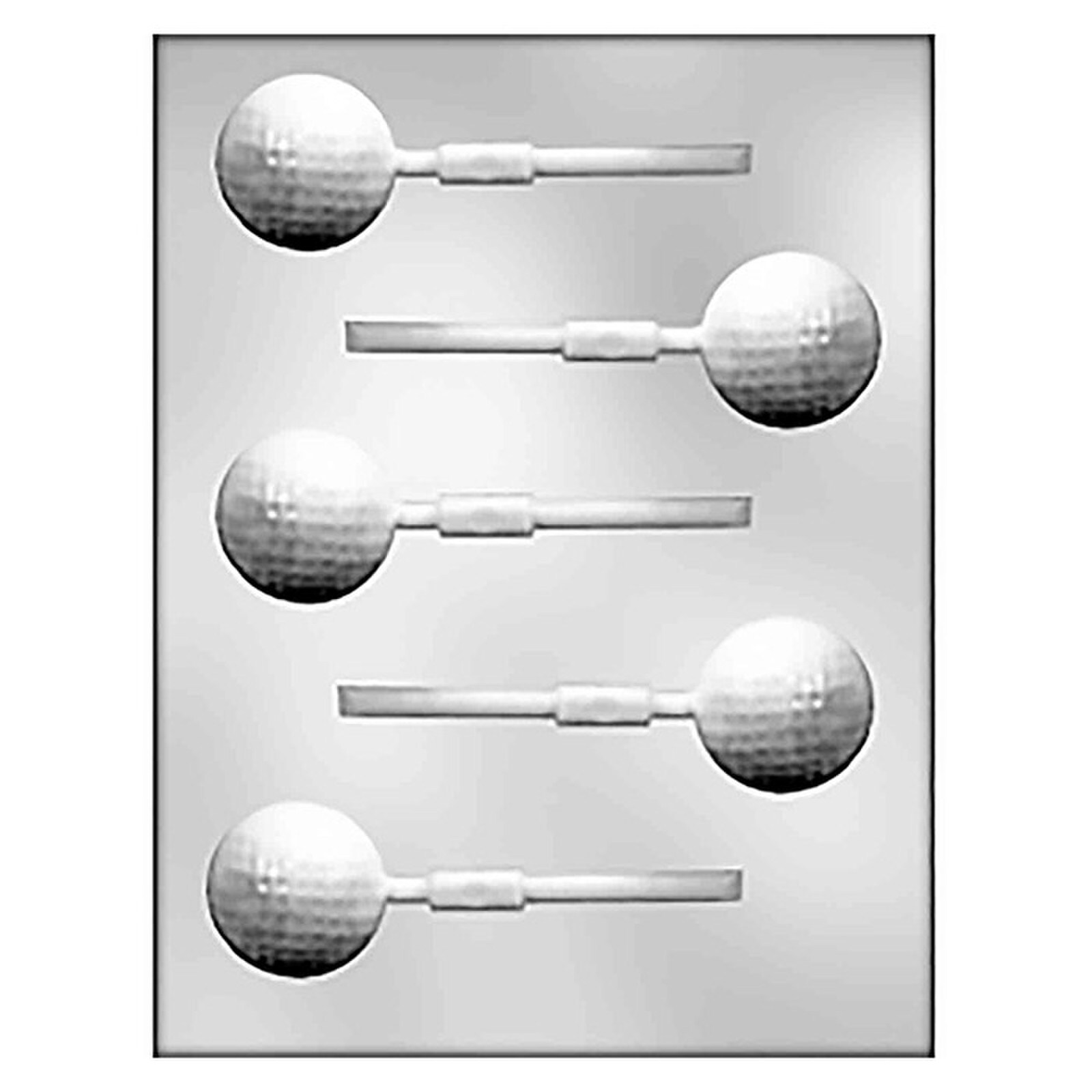 MOLD - 3D 1/2 GOLF BALL  LOLLY 1 5/8" (5)
