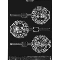 MOLD - BEAR IN WREATH LOLLY 3" (3)