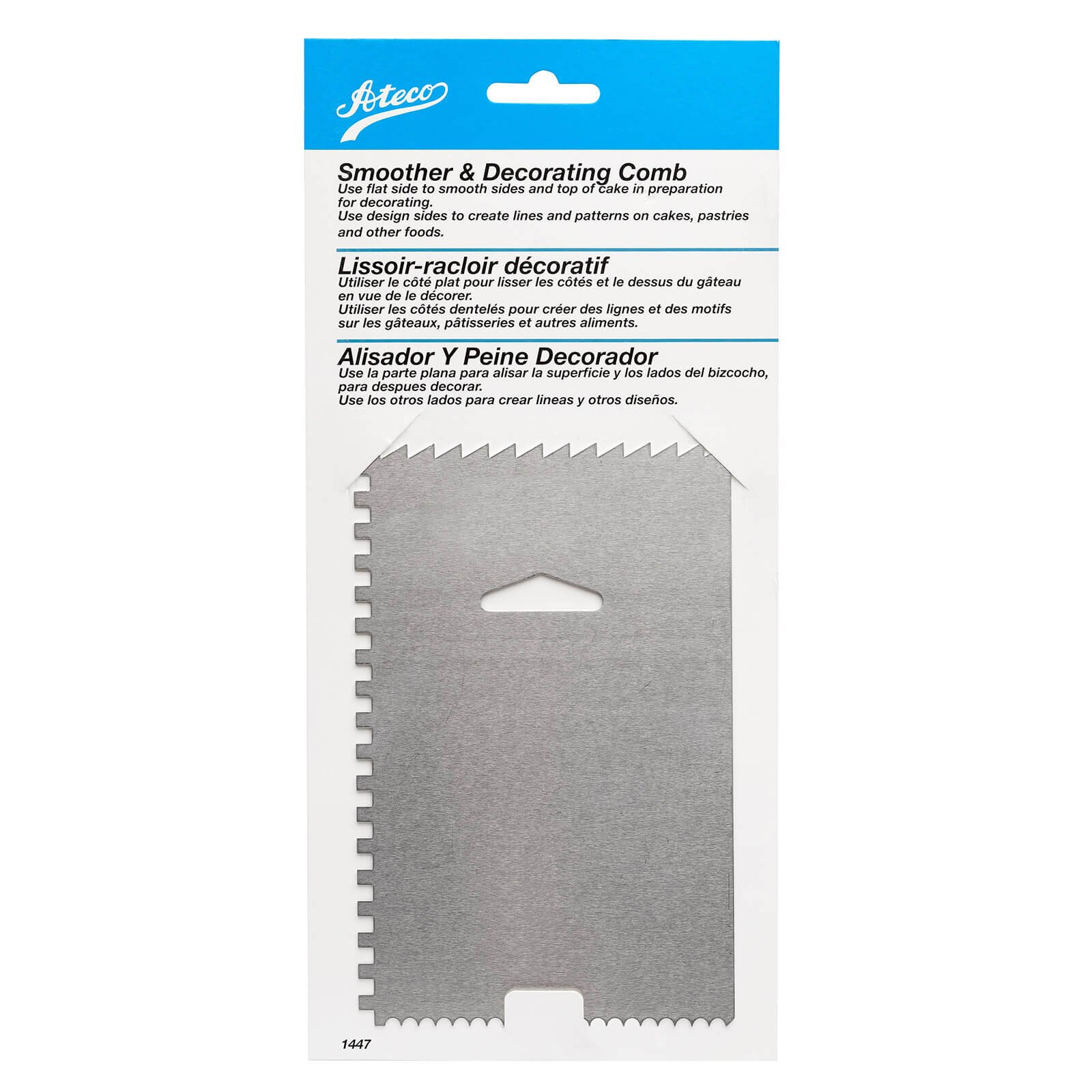 ATECO DECORATING COMB / SMOOTHER 6"