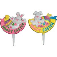 HAPPY EASTER RABBIT PICK 3"