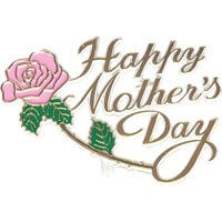 HAPPY MOTHER"S DAY PLAQUE W/ROSE 4.25"