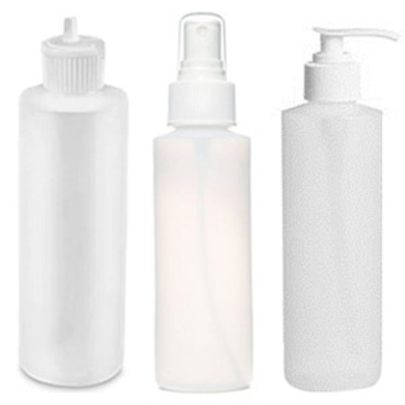 BOTTLES 250 ml 3 PACK -  FLIP, SPRAY & LOTION CAP