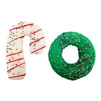 X-MAS CANDY CANE & WREATH COOKIES 3" - 24 PER BOX