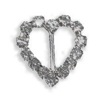 BLING BUCKLE - HEART 3/4"