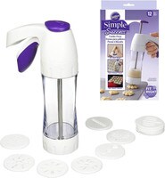 WILTON COMFORT GRIP COOKIE PRESS W/ 12 PLASTIC DISKS