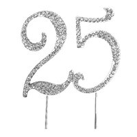 BLING PICK - NUMBER 25 SILVER 4 1/2" / 12 CM