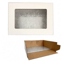 BOX WITH WINDOW & BOARD 1/2 SHEET 3PC SILVER