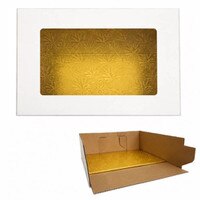 BOX WITH WINDOW & BOARD FULL SHEET 3PC GOLD