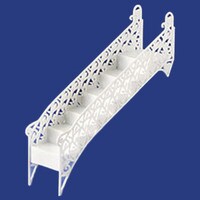 WHITE HEART STAIRWAY WITH 6 STEPS 12" - 1 PC