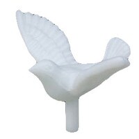 WHITE PLASTIC DOVES 1 1/8" - 144 PC PACKAGE