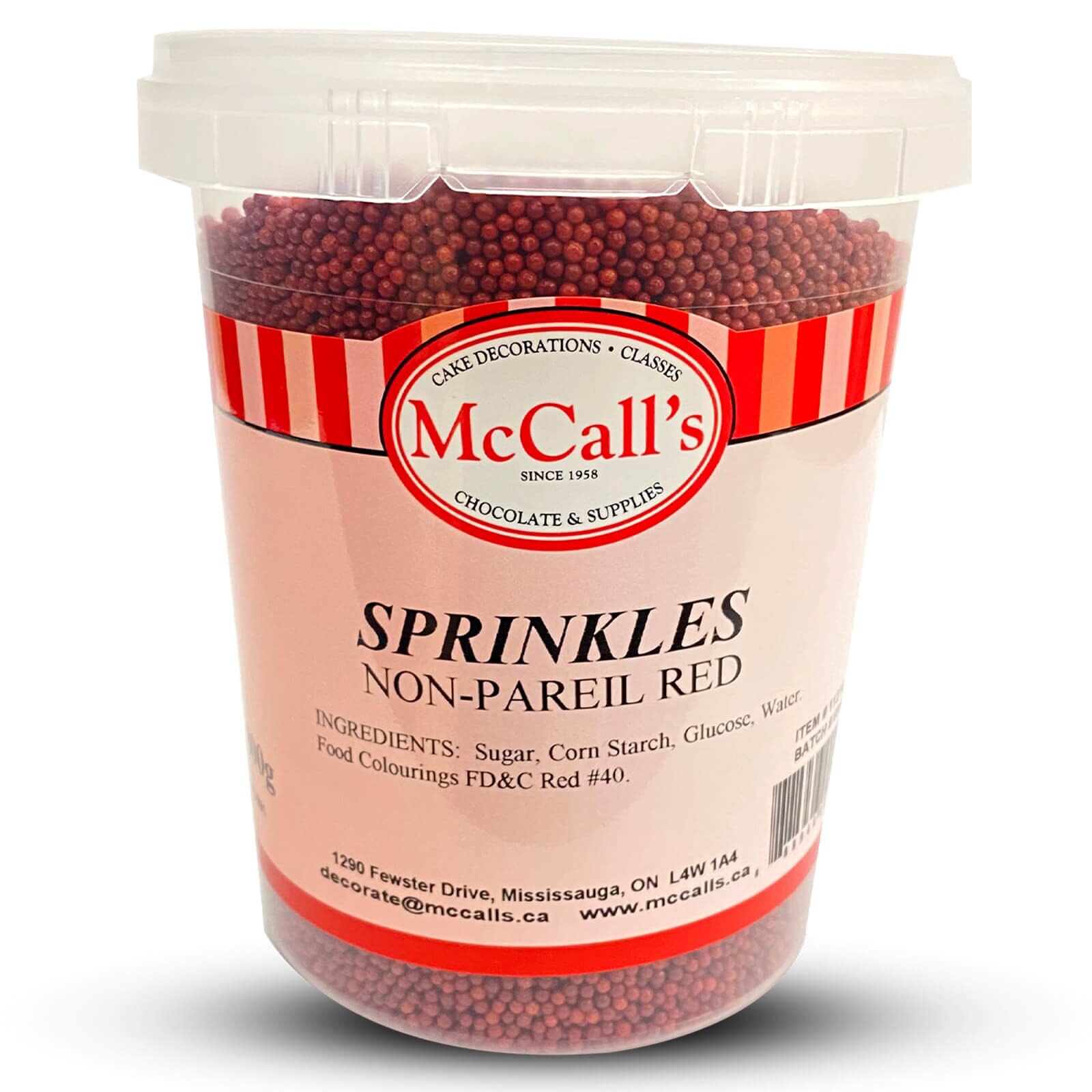 SPRINKLES NON-PAREIL RED 800G 