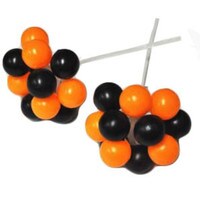 ORANGE & BLACK BALLOON CLUSTER  