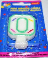 NUMERAL CANDLE #0 - 1.5" MINI