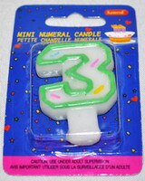 NUMERAL CANDLE #3 - 1.5" MINI