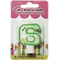 MINI NUMBER "6" CANDLE