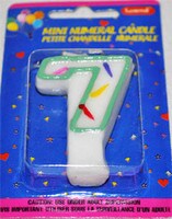NUMERAL CANDLE #7 - 1.5" MINI