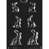 MOLD - BUNNIES SIDE VIEW 3 SIZES 2" - 3"  (6)