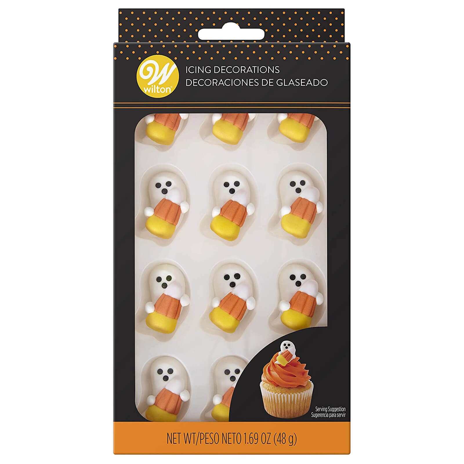 WILTON ROYAL ICING DECORATION -  GHOST 12 PC