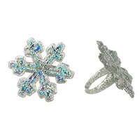 SNOWFLAKE GLITTER RINGS