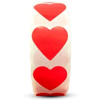 RED HEART STICKER 1"  