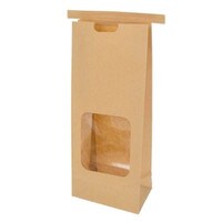 KRAFT PAPER BAG W/ WINDOW - BROWN 1/2 LB 