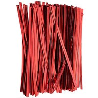 RED METALLIC FOIL TWIST TIES