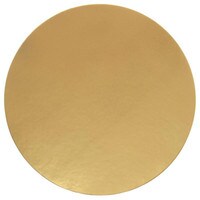 ROUND GOLD CAKE BOARD - PLAIN EDGE