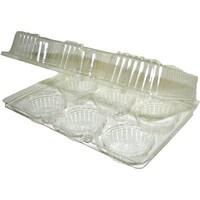 6-CAVITY STANDARD CUPCAKE CLAM SHELLS