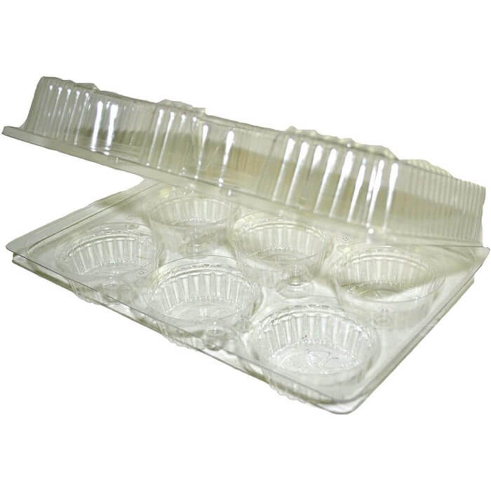 6-CAVITY STANDARD CUPCAKE CLAM SHELLS
