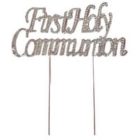 BLING PICK - SILVER "FIRST HOLY COMMUNION"
