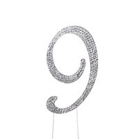 BLING PICK - SILVER NUMBER NINE - 2 3/4" / 7 CM