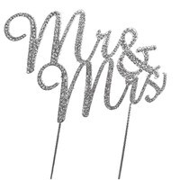  BLING PICK - MR & MRS 5" - SILVER