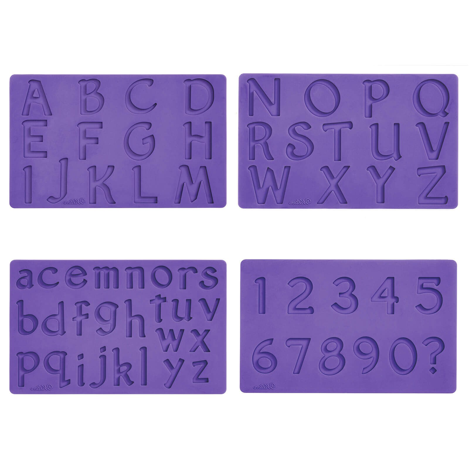 WILTON FONDANT & GUMPASTE MOLDS - LETTERS & NUMBERS