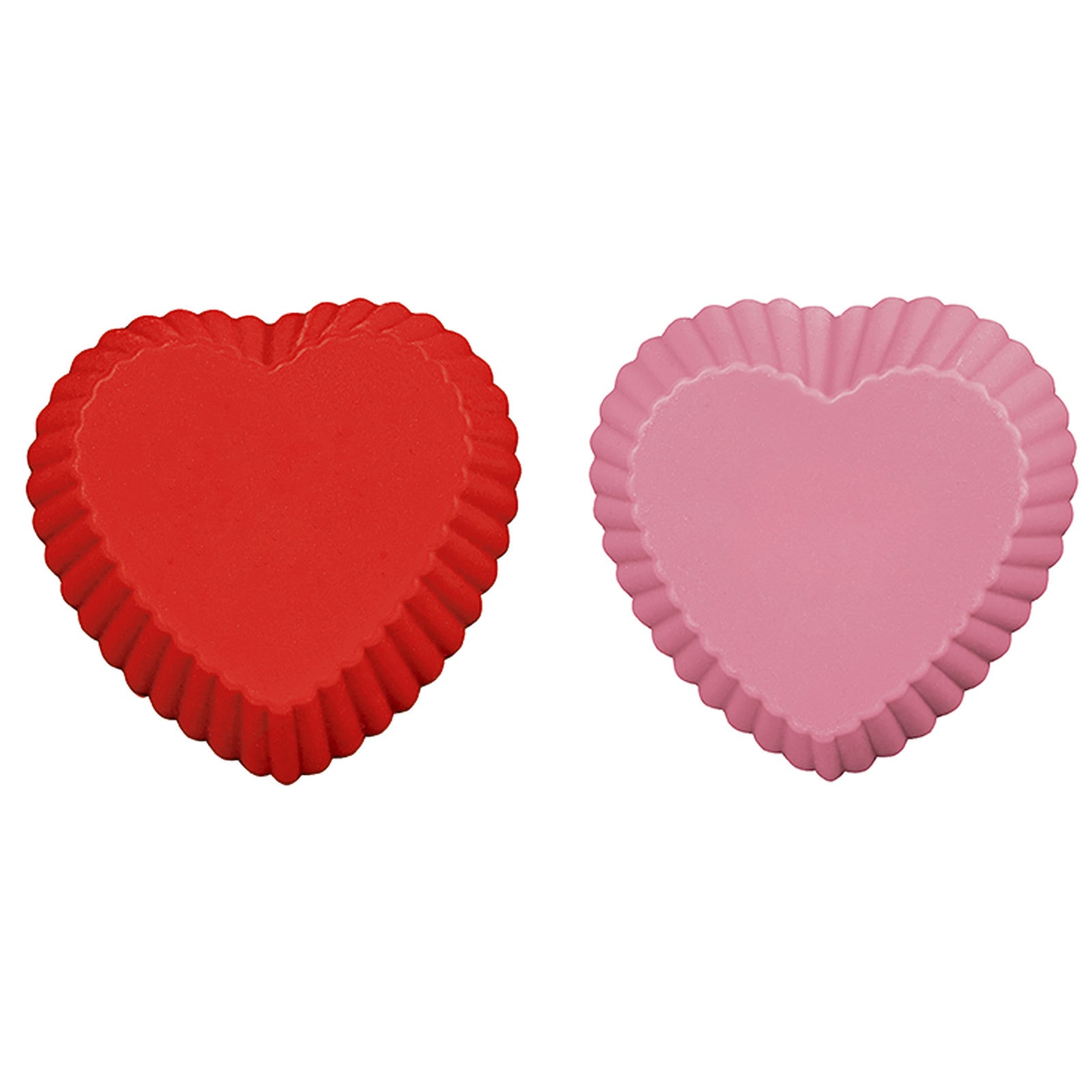 SILICONE HEART BAKING CUPS 2" - 12 PC