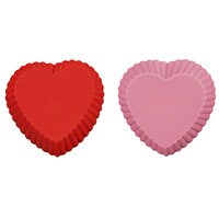 SILICONE HEART BAKING CUPS 2" - 12 PC