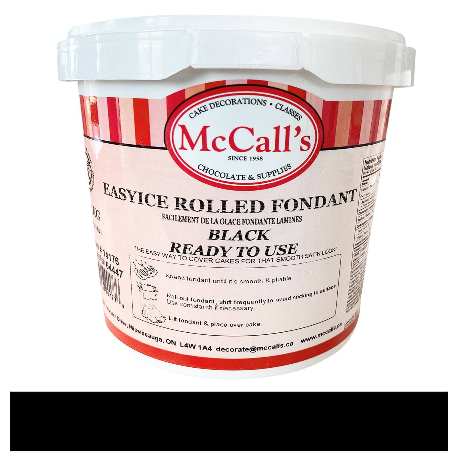 EASYICE BLACK ROLLED FONDANT - 1 KG