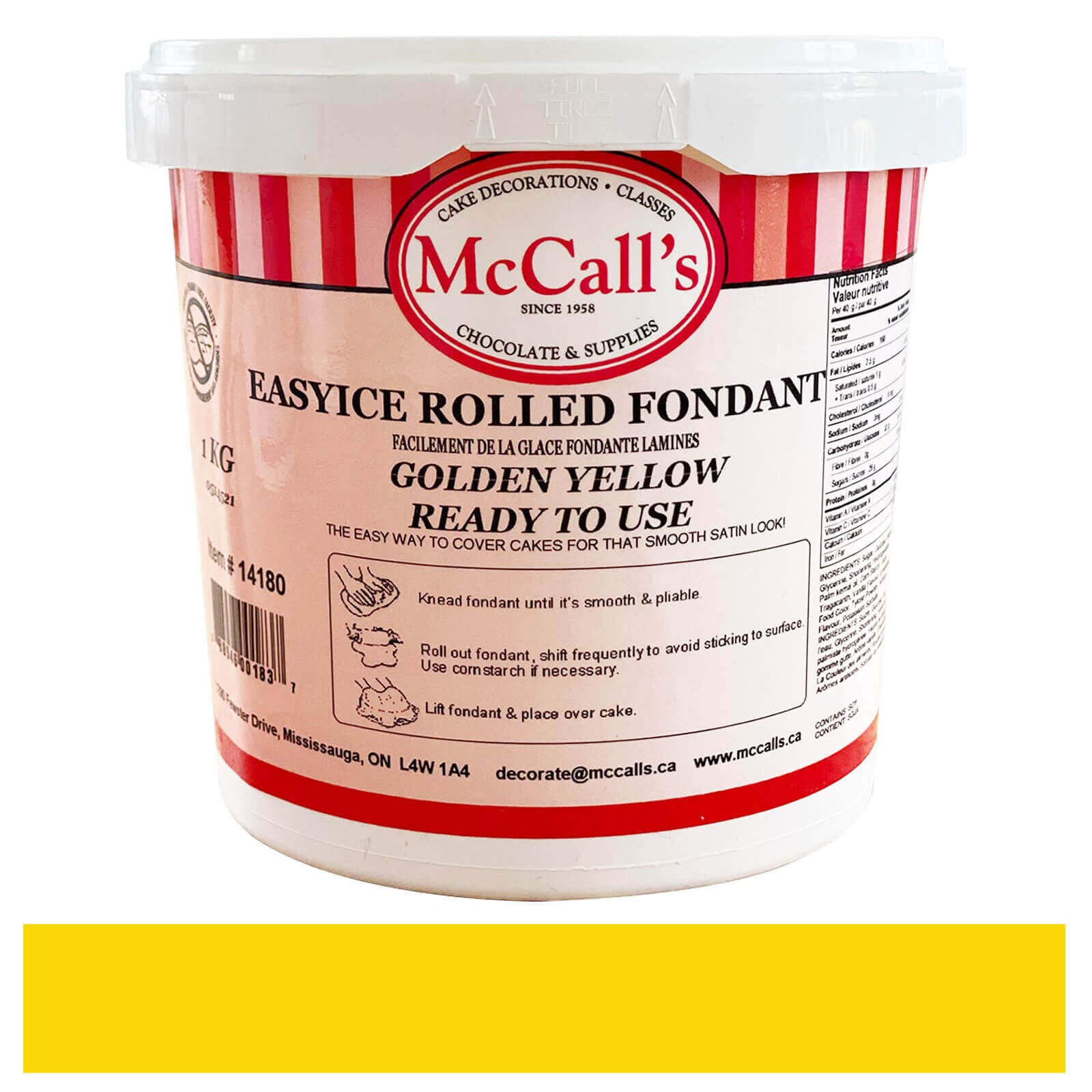 EASYICE GOLDEN YELLOW ROLLED FONDANT - 1 KG
