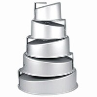 TOPSY TURVY ROUND CAKE PAN 5 PC SET 6"8"10"12"14"