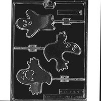 MOLD - 3 DIFFERENT GHOSTS LOLLY 3 3/4" (3)