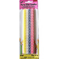 ASSORTED PARTY SLIM COLOURED CANDLES