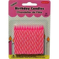 PINK STRIPED CANDLES