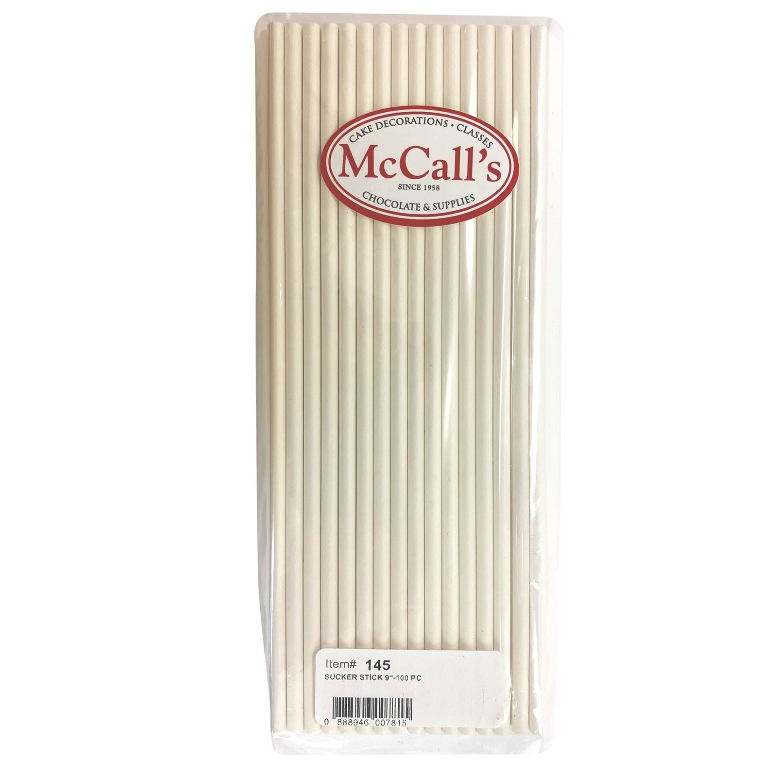 SUCKER & LOLLIPOP STICKS 9" - 100 PCS