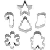 WILTON CHRISTMAS WREATH MINI CUTTERS - SET OF 6