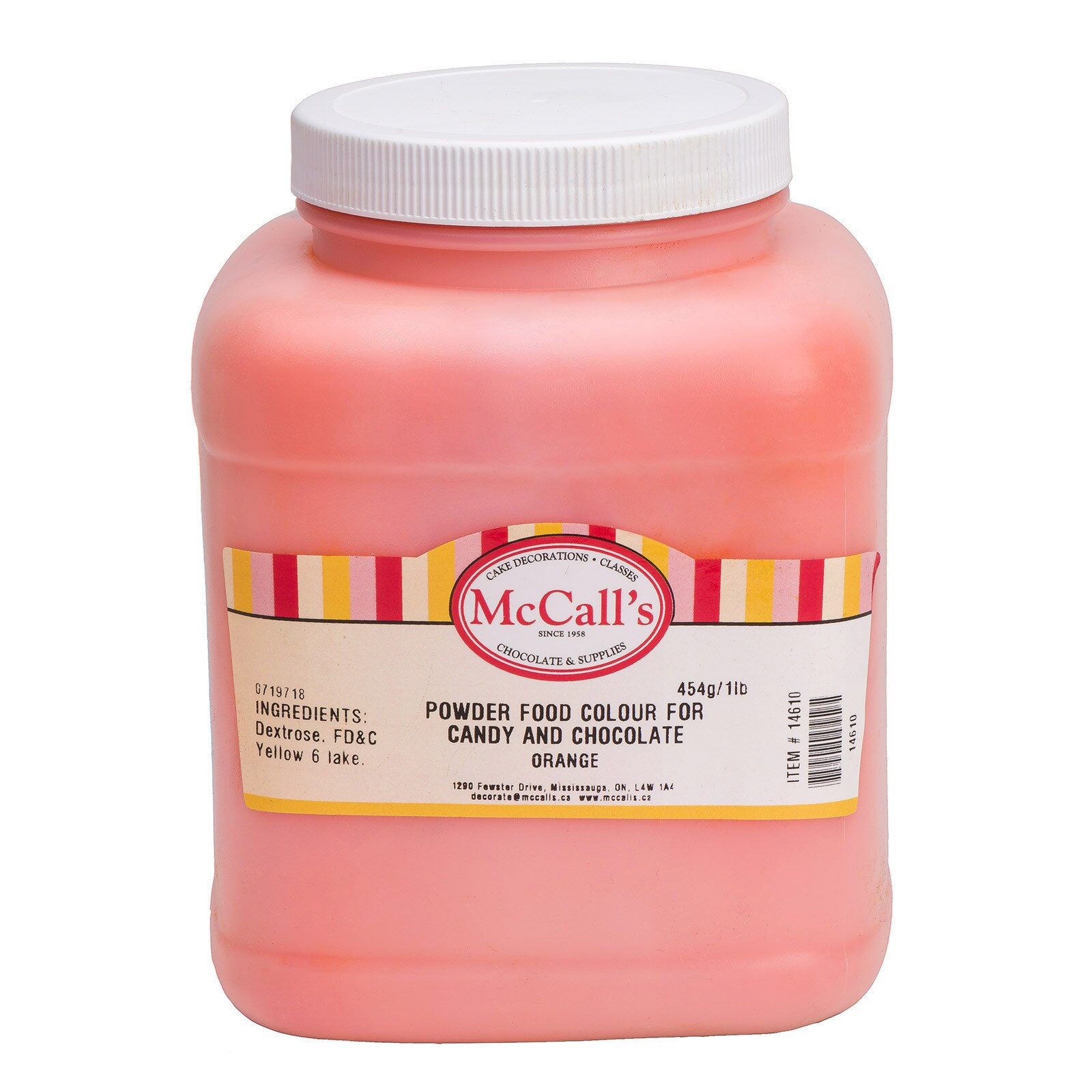 POWDER FOOD COLOR FOR CANDY & CHOCOLATE - ORANGE 454 G