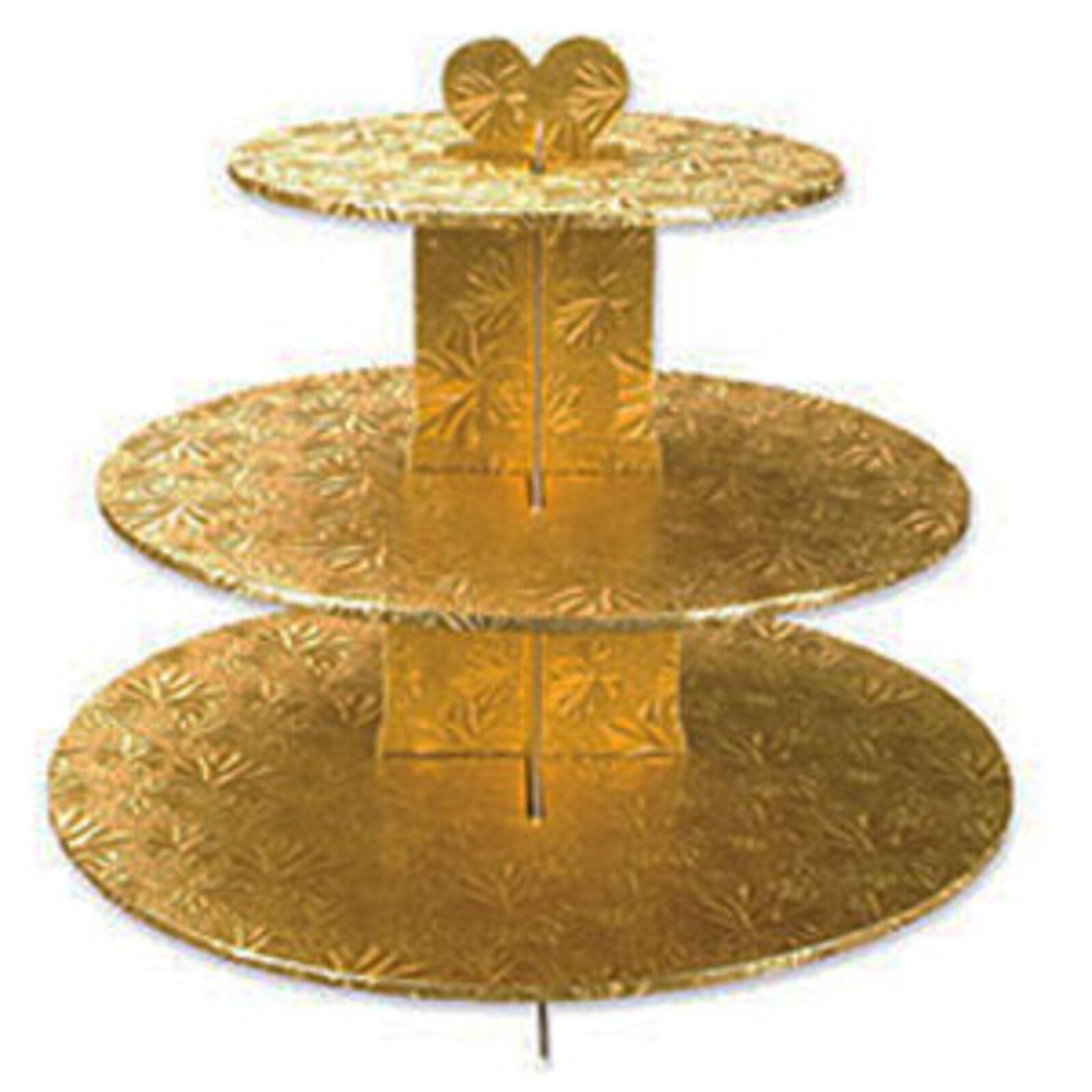 GOLD FOIL 3-TIER CUPCAKE STAND
