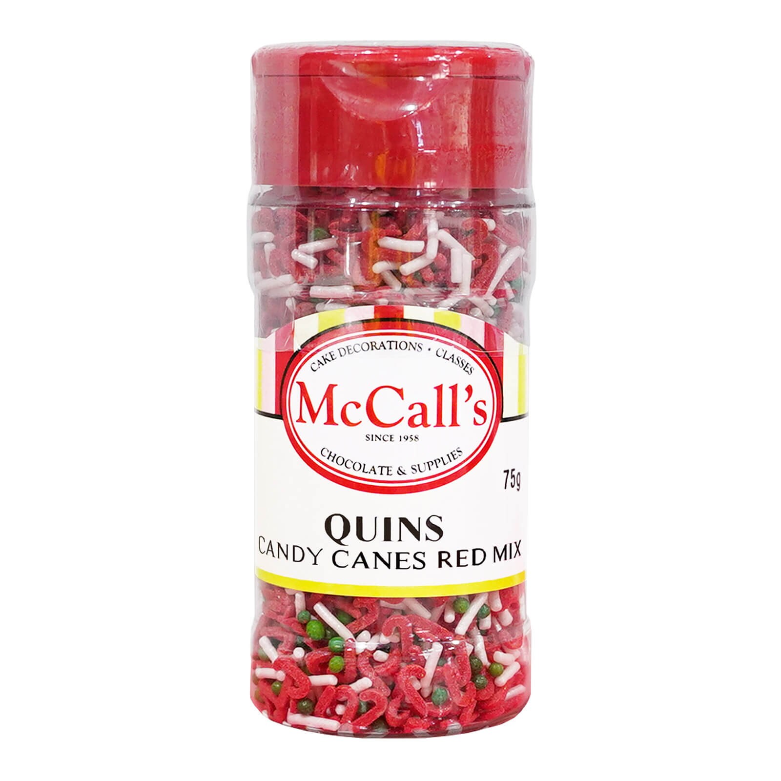 QUINS CANDY CANES RED MIX 75 G